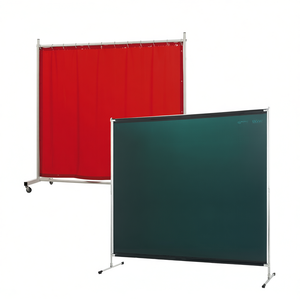 Pantallas de soldadura multipantalla Ttake de 6x4 pies, rojas y verdes, portátiles, para protección en talleres - Product Image 2