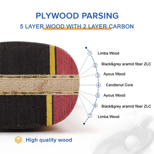 Lame de <span class=keywords><strong>Ping</strong></span>-<span class=keywords><strong>Pong</strong></span> professionnelle en Fiber d'aramide, <span class=keywords><strong>Logo</strong></span> imprimé personnalisé, 7 couches - Product Image 4