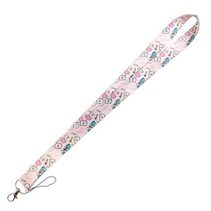 Customizable Nylon Fabric Lanyard with Dog Hook ID Card Holder Offset Thermal Transfer Printing-Washable for School Birthday Use