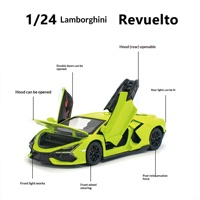 Nouvelle voiture de sport Aventador en alliage O 1:24 avec fonction de pulvérisation, son, lumière et effets audio à propulsion par recul, et fenêtre.