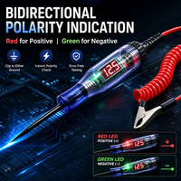 Stylo de test électrique pour voiture avec écran numérique LED 5-90V AC/DC, indice de protection IP65, alimenté par batterie, pour détection de circuit et de fusibles
