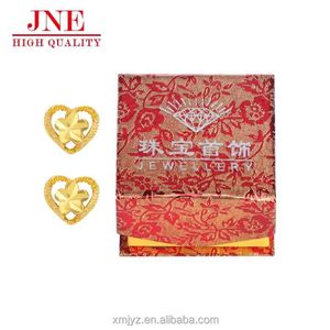 En los pendientes de viento 18K 24K chapado en oro Corazón de amor y florecido tienen temperamento fresco y personalidad coreana <span class=keywords><strong>Wild</strong></span> Net Red - Product Image 5