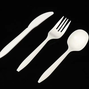 Disposable PLA starch 6 "6.5" 7 "7.5" white knife fork spoon Environmental health knife fork spoon