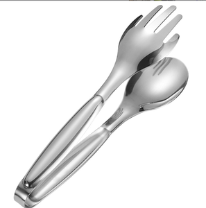 DFT21-2 Cuchara y Tenedor 2 en 1 de Alta Calidad, 1.2mm de Grosor, Pinzas para Comida, Espaguetis, Huevos y Ensaladas - Product Image 2