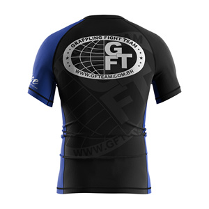 Ensemble d'équipement de combat professionnel noir GFTEAM avec impression inspirée, rashguard résistant aux déchirures + short de BJJ léger - Product Image 5
