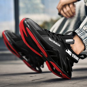 Zapatos Deportivos Rojos Transpirables de Alta Calidad para Hombre, Zapatos para Caminar y Correr con Plataforma Elevada para Hombre - Product Image 5