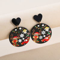 Boucles d'oreilles en forme de flocons de neige, bonhomme de neige de Style coréen, déclaration en acrylique, culotte pendante, avec crochet, pour filles, cadeau de noël