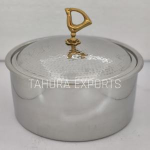 Olla de Metal de estilo árabe, cazuela de lujo hecha a mano de calidad superior, ollas calentadoras de comida de cocina de mesa de forma redonda - Product Image 5