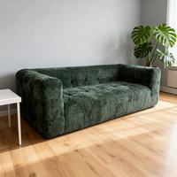 Ensemble de canapés modernes en tissu compressé, style nuage de guimauve, en forme de L, modulaire, pliable, réglable, en éponge, emballage sous vide, pour appartement