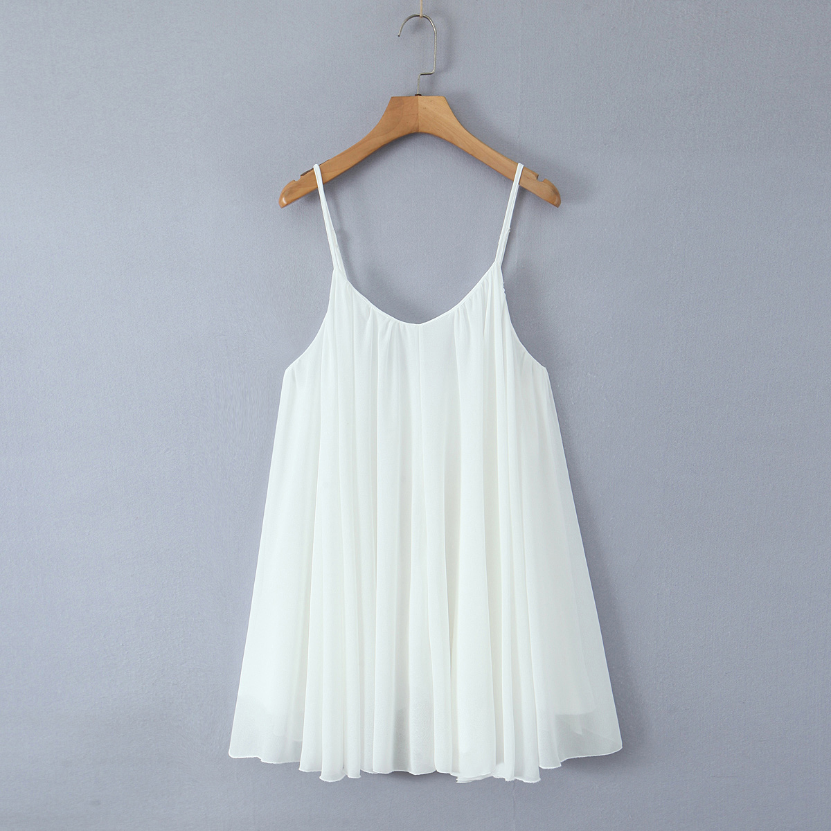 sachin and babi light blue dress Buy In Bulk Light Yellow Chiffon Dress V-Neck & Pleated Design main image 0