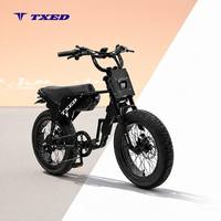 Vélo électrique à pneus larges TXED 48V 750W, cadre en alliage 20x4.0, moteur à moyeu arrière, freins à disque hydrauliques, 45 km/h, vélo électrique tout-terrain pour trajets quotidiens