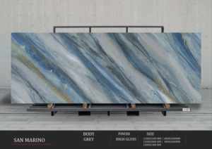 Accents d'intérieur dramatiques créés avec des dalles de porcelaine noire à haute brillance de 800x2400 mm - Product Image 4