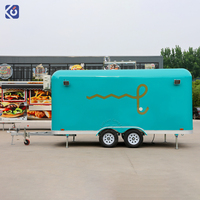 CAMPTRL Remorque alimentaire Usa Hotdog Cart Restaurant Détail Pizza Food Shop Mobile Cuisine complète Camion de rue Food Van