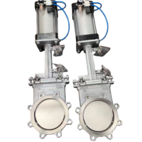 Vanne à opercule de haute qualité en acier inoxydable à commande pneumatique DN50-DN1200 pour applications d'eaux usées, de boues et de pâtes
