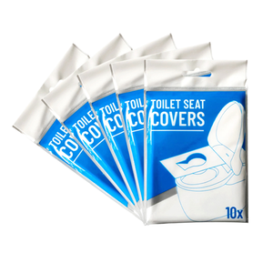 Fundas Desechables para Asiento <span class=keywords><strong>de</strong></span> <span class=keywords><strong>Inodoro</strong></span> <span class=keywords><strong>de</strong></span> Papel Blanco Impermeable y Ecológico (2 Capas Redondas 360x425mm) - Product Image 1