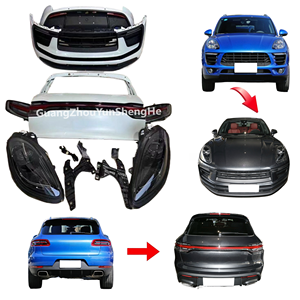 Chất Lượng Cao Cơ Thể Kit Đối Với Macan 95B Nâng Cấp 95B.3 Phía Trước Phía Sau Bumper Thân Cây Bìa LED Đèn Pha Đèn Hậu Thân Cây Nắp - Product Image 4