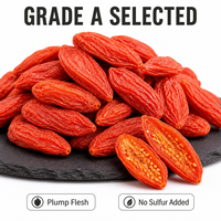 Goji Berry Kering Kelas A Utuh Merah Manis untuk Teh Herbal, Kue, dan Makanan Sehat