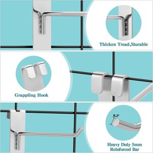 Ewang pegboard ตะขอแขวนผนังโลหะแขวนผนังผนังตู้แขวนซูเปอร์มาร์เก็ต - Product Image 3