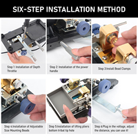 Mini Perceuse à Perles pour Perles Violettes et Jade Fabrication de Bijoux Permanents Outils de Perçage Vente en Gros Usine Équipement OEM 110V 220V