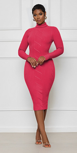Nuevo largo Bodycon Maxi Knit Sweater Dress Vestido de suéter de manga larga Ropa de mujer Otoño - Product Image 4