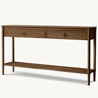 Table console en bois de style américain moderne personnalisée Rhoohill pour salon, meuble d'intérieur, table d'entrée avec tiroirs