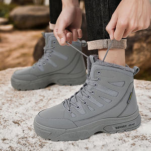 Botas Térmicas Unisex de Invierno, de Cuero Genuino, Impermeables, con Forro de Felpa, Suela Gruesa y Cómoda, Suela Exterior de Goma - Product Image 4