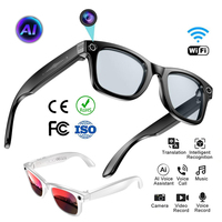 Lunettes de soleil intelligentes W610 Bluetooth Audio AI avec transfert Wi-Fi et traduction, lentilles optionnelles, stabilisation EIS, caméra 8MP
