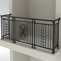 Garde-corps de balcon en alliage d'aluminium, rampes d'escalier personnalisables, clôtures de toit et enceintes de balcon pour maisons auto-construites