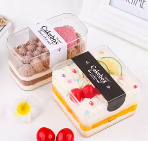 Chất Lượng Cao Bền Trong Suốt Acrylic Hình Chữ Nhật Pastry Hộp Ngọt Ngào Tiramisu Món Tráng Miệng <span class=keywords><strong>Container</strong></span> Bao Bì Cho Đường Lưu Trữ - Product Image 5