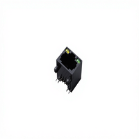 Conector RJ45 para PCB con Personalización de Fábrica, LED, Malla Plástica Completa, Enchufe Hembra de 90 Grados, IP20, Interfaz de Red Enchufable, 1.5A
