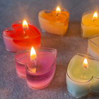 Anpassbare Handgemachte Sojawachs Natürliche Ätherische Öle Massageöle Home-Spa Kerzen Mini Herzförmige Kerzen