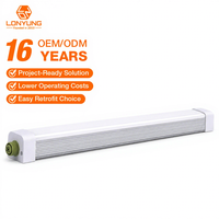Luminaire linéaire LED mini 4FT 30W personnalisé, étanche ETL IP65, pour éclairage d'entrepôt et projets de distribution électrique