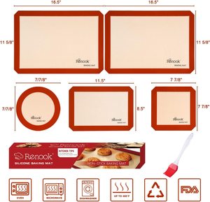 Tapis de cuisson en silicone antiadhésif avec logo personnalisé, outil de cuisson prêt pour le four, pour une cuisson et une préparation culinaire faciles - Product Image 3