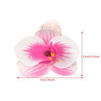 Pince à cheveux florale bohème colorée et vibrante, motif orchidée printemps-été, accessoire capillaire à clipser