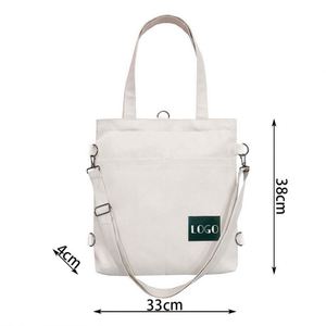 College Student Crossbody Bag Multifunctional <b>Backpack</b> Single Shoulder <b>Canvas</b> Bag - Product Image 5