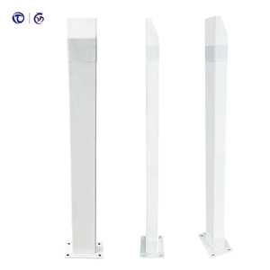 Poteau de sécurité carré en acier <span class=keywords><strong>blanc</strong></span> avec sommet incliné, modèle australien, en promotion - Product Image 1