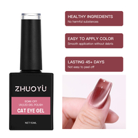 Kit de vernis gel UV/LED effet œil de chat marque privée, sans HEMA, avec gels magnétiques diamant argentés, certifié CPSR