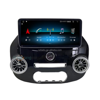 Radio Mobil Android 12,3 Inci dengan Carplay, GPS, Multimedia, dan Navigasi untuk Benz Vito W447, Dilengkapi Lampu Ambient Android