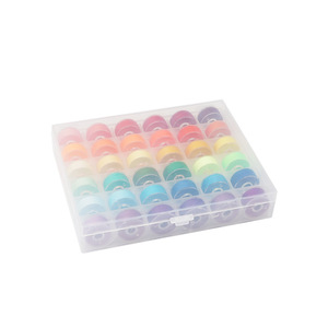 Boîte de <span class=keywords><strong>rangement</strong></span> simple en plastique carrée avec 144 bobines de fil à <span class=keywords><strong>coudre</strong></span> colorées, ensemble d'accessoires pour <span class=keywords><strong>machine</strong></span> à <span class=keywords><strong>coudre</strong></span> - Product Image 4