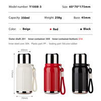 Bouteille isotherme en acier inoxydable 316 YATAI, bouteille d'eau isolée portable avec cordon pour les voyages, peinture haute brillance