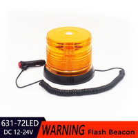 Luz de Techo para Automóvil, 72 LED, para Vehículos de Construcción, Autobuses Escolares, Luz Estroboscópica de Advertencia Intermitente, 12V/24V, Modelo 631-72LED-Y