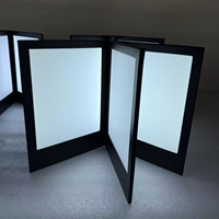Menu LED personnalisé rétroéclairé pour boissons, présentoir de table, livre de 3 pages pour KTV, restaurants et soirées en bars à cocktails