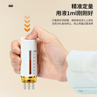 Mini distributeur portable de sérum capillaire liquide avec brosse applicatrice pour le cuir chevelu et peigne à médicament, applicateur visuel de sérum