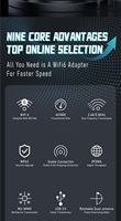 Mini AX900Mbps 2.4GHz&5.4GHz BT Dongle WiFi Nirkabel Dual-band Kartu Antarmuka Jaringan Nirkabel USB