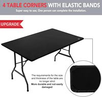 Vente en gros de tissu de table élastique et extensible en spandex rectangulaire de 6 pieds, housse ajustée pour table pliante avec votre logo