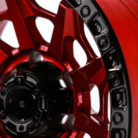 Jantes en alliage Beadlock tout-terrain XL rouge et noir 17/18/20 pouces 6 trous 112 PCD jante mate pour Toyota Hilux Prado Tank 300