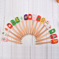 RBHZ-ESPÁTULA de Navidad de 11 pulgadas, minijuego de espátula de silicona resistente al calor para cocina, 4 Uds.
