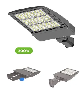 5000K LED Street Lighting with Dusk to Dawn Photocell 400W HPS Equiv Commercial Adjustable Arm Mount LED Shoebox Light