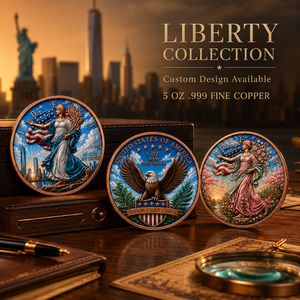 Moneta Statua della Libertà in Rame Puro 999 da 5 oz, Rilievo 3D, Verniciatura UV, Effetto Proof, Simbolo Americano da Collezione, Rotonda in Rame da 5 oz - Product Image 5