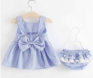 Fabricant chinois, vente en gros de vêtements pour bébés en coton, robe à fleurs pour filles, ensemble de vêtements pour bébés, robe d'été et short - Product Image 1